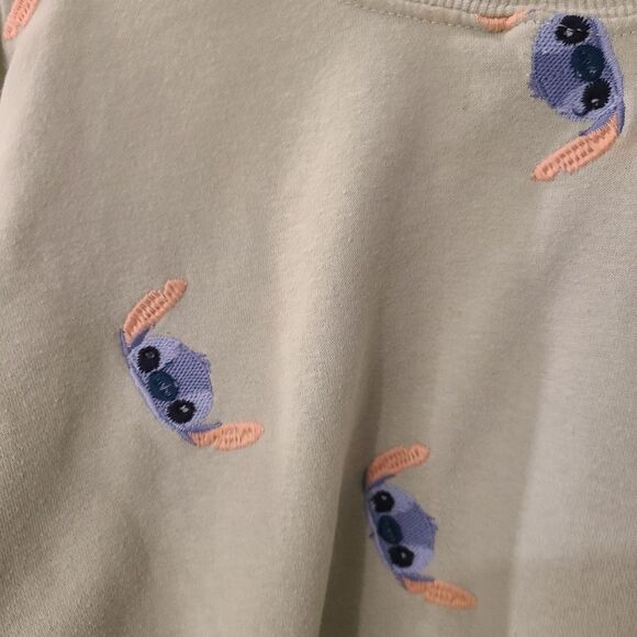 Stitch Embroidered Crop Sweatshirt -Disney Lilo & Stitch - Picture 2 of 5
